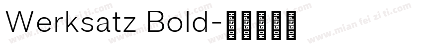 Werksatz Bold字体转换